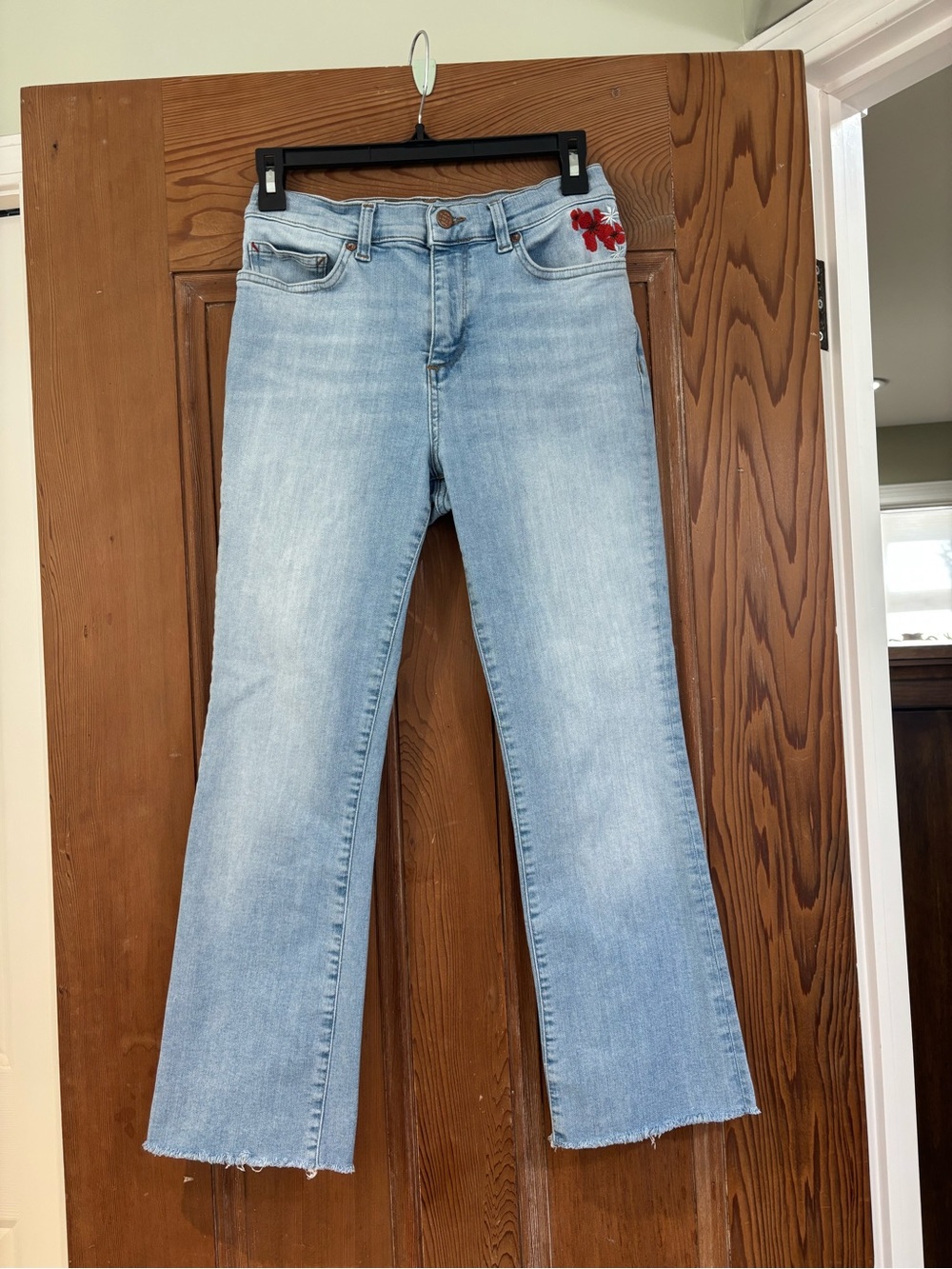 Marine Layer Vintage Style Women's Jeans with Red Embroidery Size 27